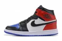 baskets montantes homme nike air jordan 1 retro noir blanc rouge bleu